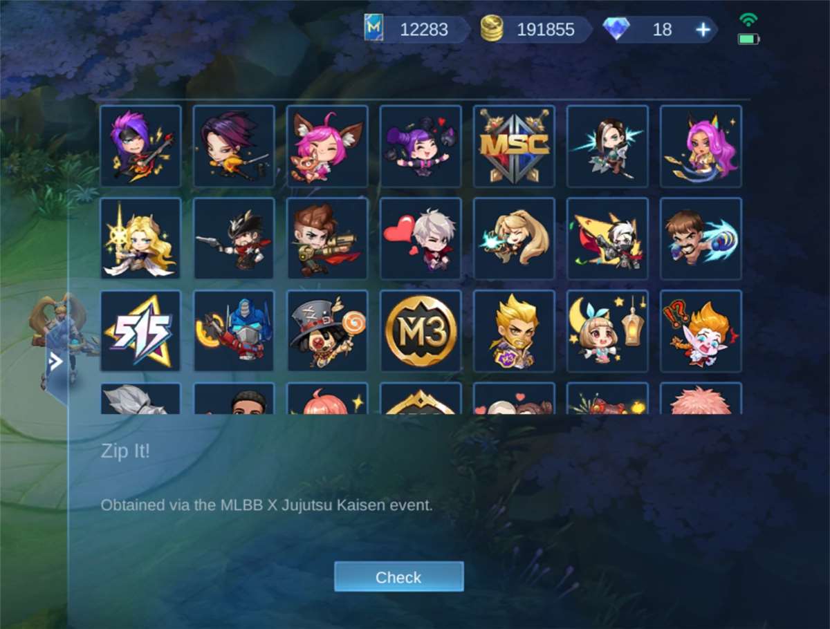 Game account sale Mobile Legends